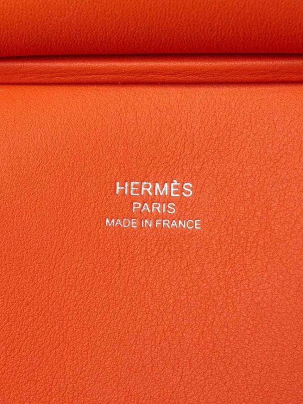 Hermes Orange Feu Swift Leather Palladium Plated Mini Jypsiere Bag - Picture 7 of 9